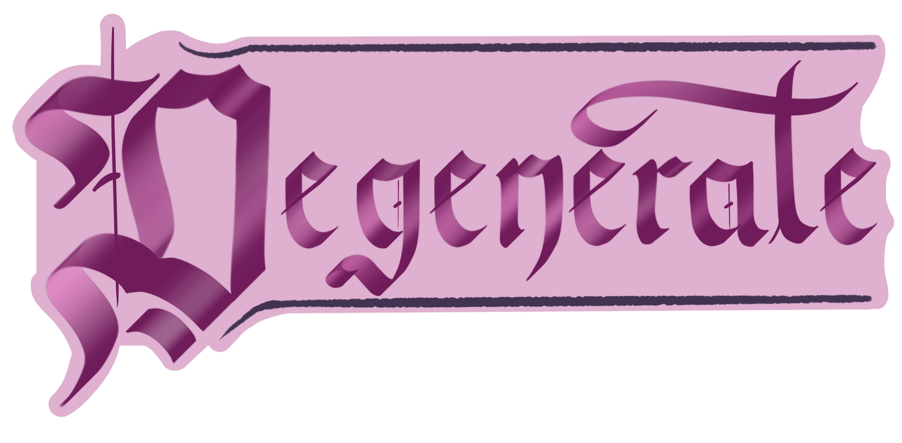 degenerate calligraphy sticker degenerate calligraphy sticker