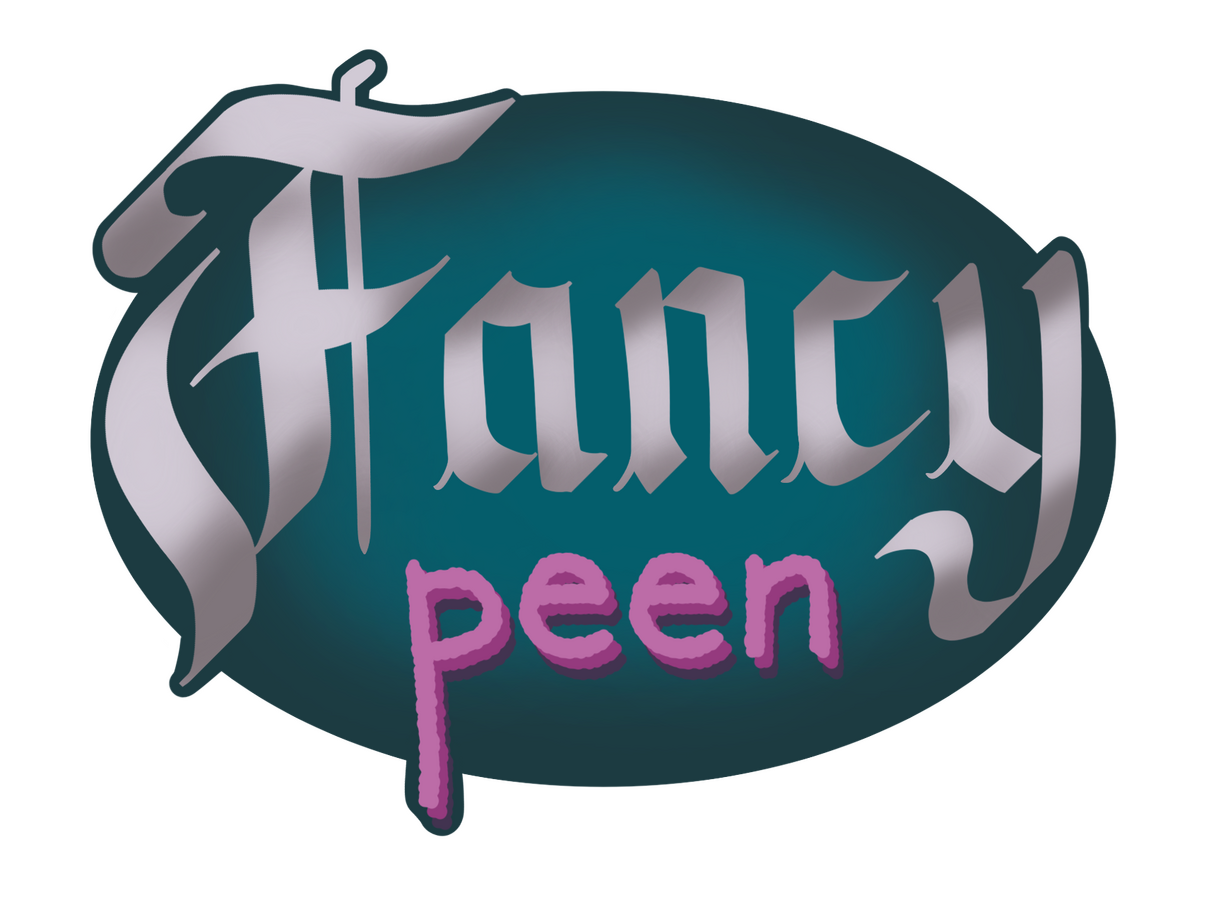 fancy peen hand lettering sticker fancy peen hand lettering sticker